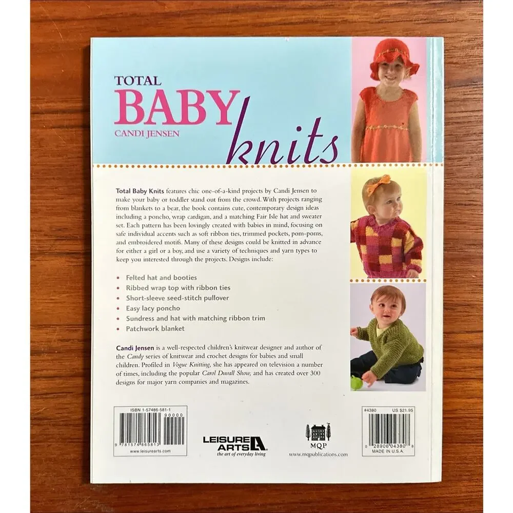 Total Baby Knits Candi Jensen Leisure Arts Knitting Book Patterns